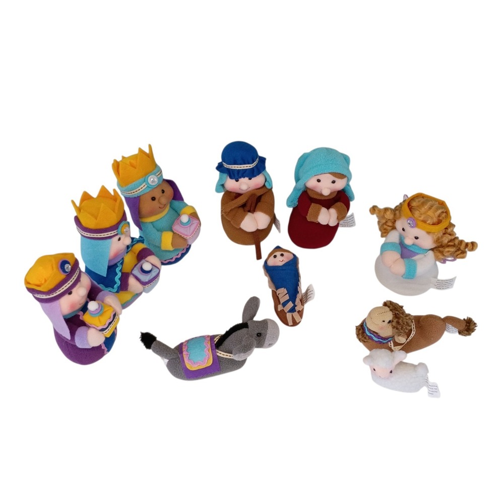 Hobby Lobby Nativity Scene Plush‎ 10 Piece Set Christmas Complete